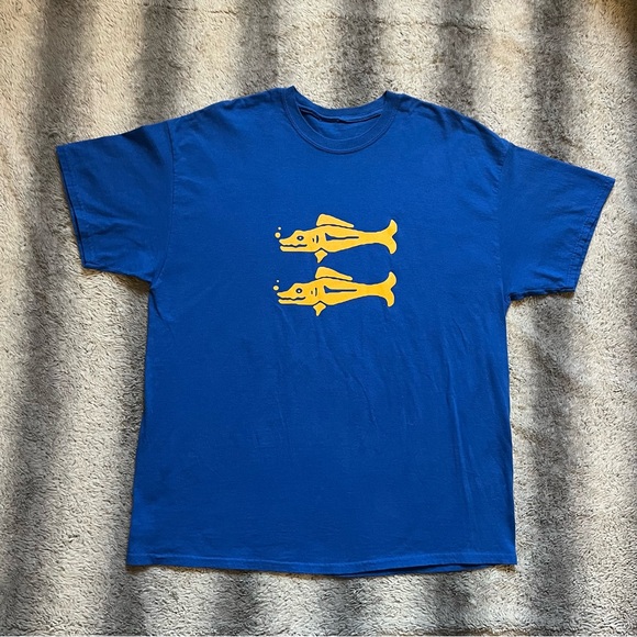 Legends Of The Hidden Temple Blue Barracuda’s Tee Shirt Mens XL Blue Yellow - Picture 1 of 6